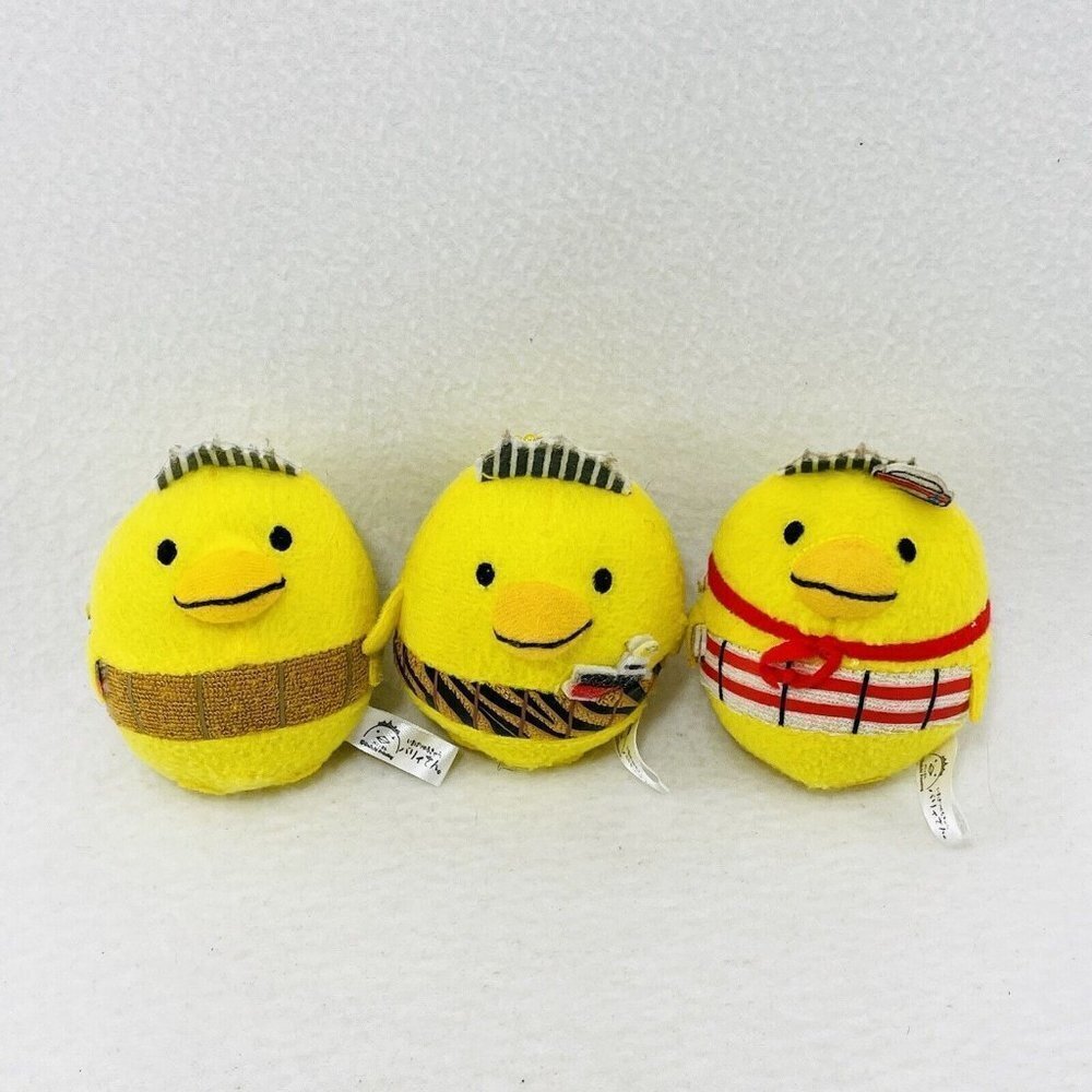 Daichi Bariisan Barry Chan Imabari Keychain Chain Plush Toy 3 Yellow Chick Bird - Picture 4 of 9